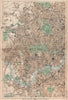 WEST LONDON. Westminster Kensington Chelsea Fulham Wandsworth. BACON 1896 map