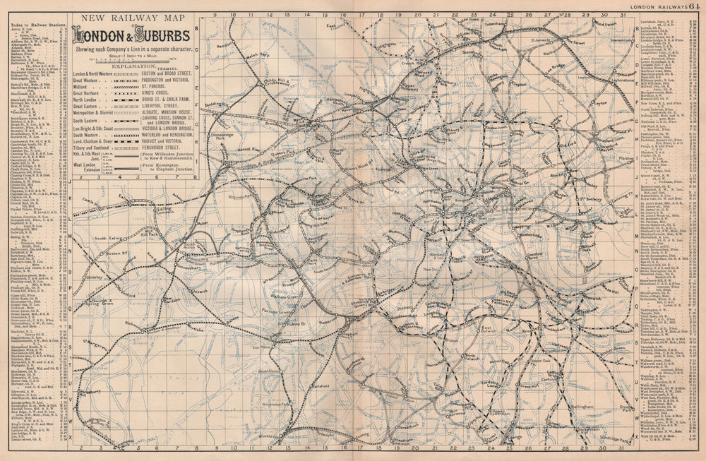 LONDON UNDERGOUND/OVERGROUND. Railway map of London & Suburbs. Tube. BACON 1896
