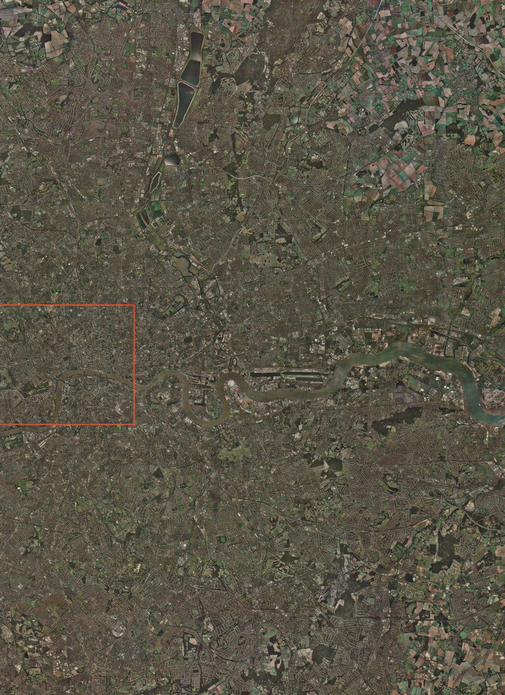 EAST LONDON. Satellite Photo 2000 old vintage map plan chart