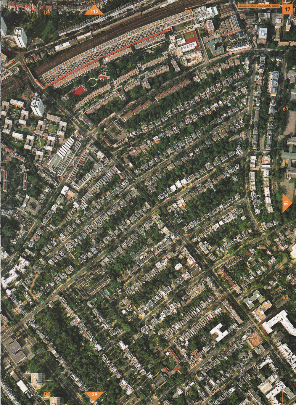 ST JOHN'S WOOD NW8. Kilburn Abbey Road Maida Vale Finchley Rd 2000 old map