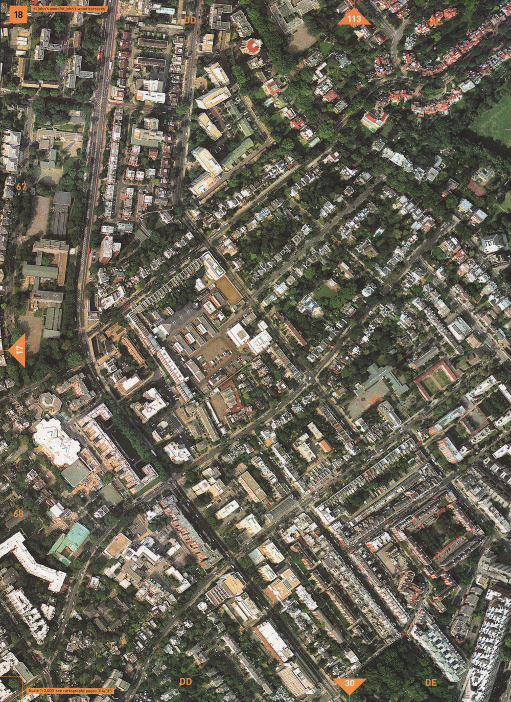 ST JOHN'S WOOD NW8. Wellington Hospital of St John & St Elizabeth 2000 old map