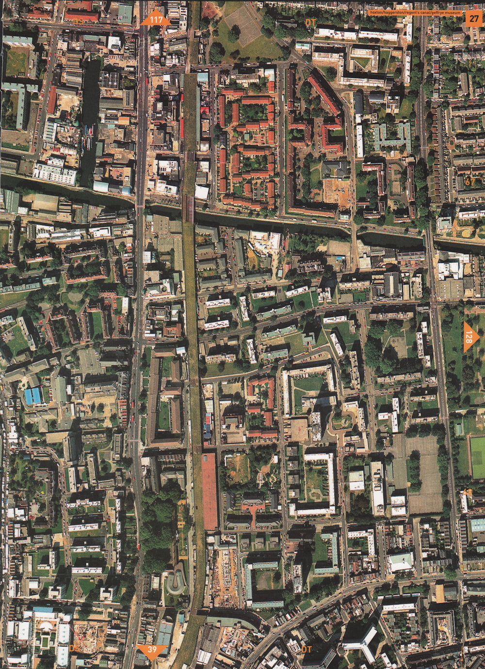 HOXTON N1 E8 E2. Haggerston Regent's Canal Geffrye Museum Kingsland Rd 2000 map