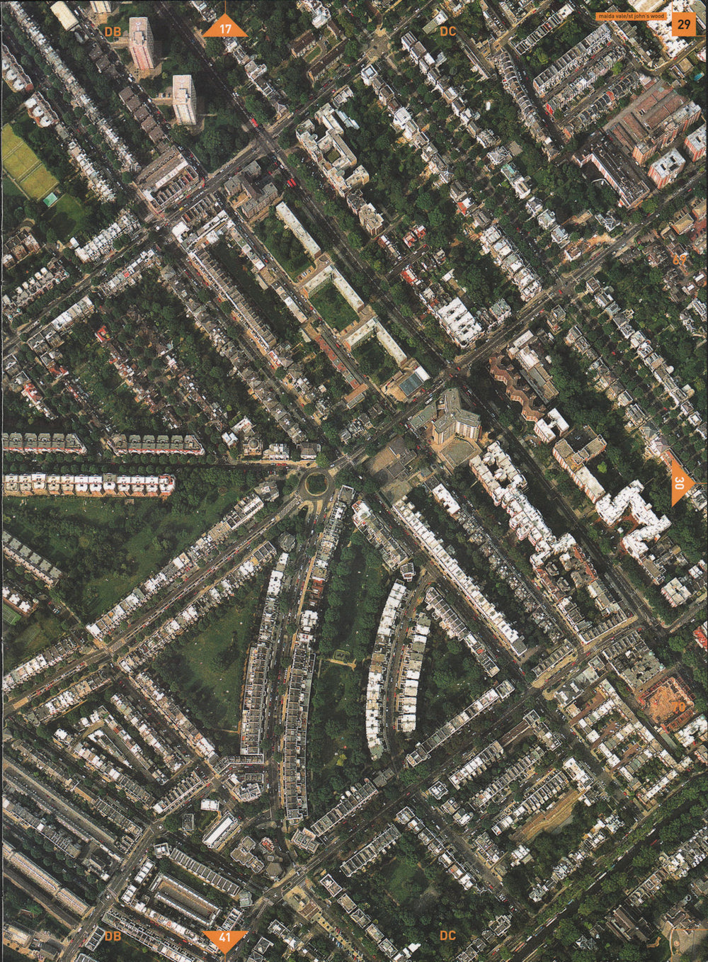 MAIDE VALE W9 NW8. St. John's Wood Hamilton Terrace Warwick Avenue 2000 map