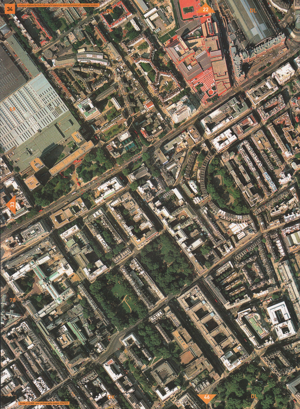 BLOOMSBURY WC1 NW1.Euston Stn British Library St Pancras UCL Russell Sq 2000 map