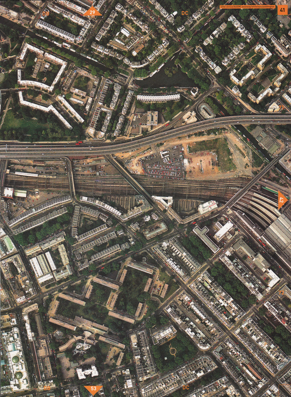 BAYSWATER W2 W9. Little Venice A40 (M) Westway Whiteleys Paddington 2000 map