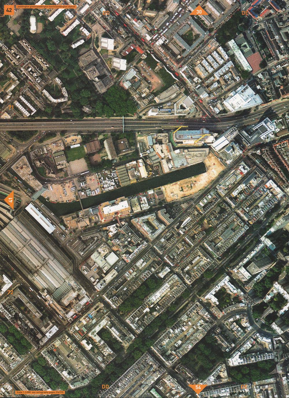 PADDINGTON W2 NW1. Paddington Green/Basin/Station Bayswater 2000 old map