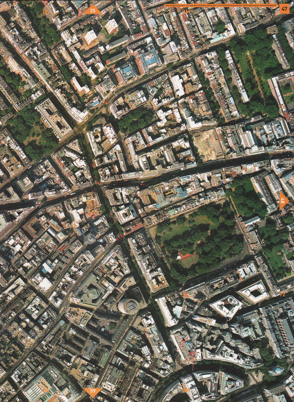 HOLBORN WC1 WC2. Covent Garden Lincoln's Inn Fields Aldwych Gray's Inn 2000 map