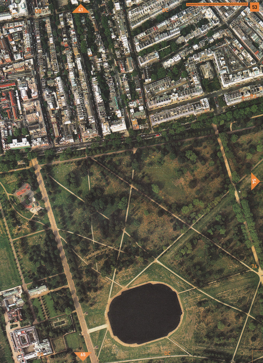 BAYSWATER W2 W8. Kensington Gardens Kensington Palace Queensway 2000 old map