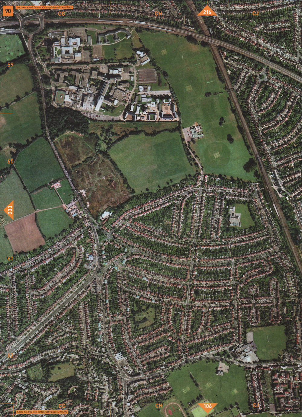 NORTH WEMBLEY HA1 HA9 HA0. Northwick Park South Kenton Harrow School 2000 map