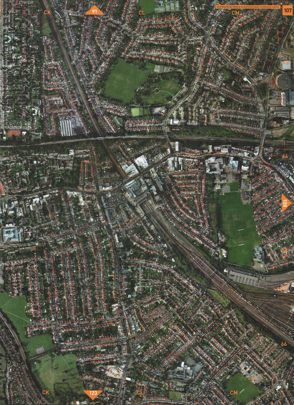 WEMBLEY CENTRAL HA0 HA9. King Edward VII Park Wembley Conference Centre 2000 map