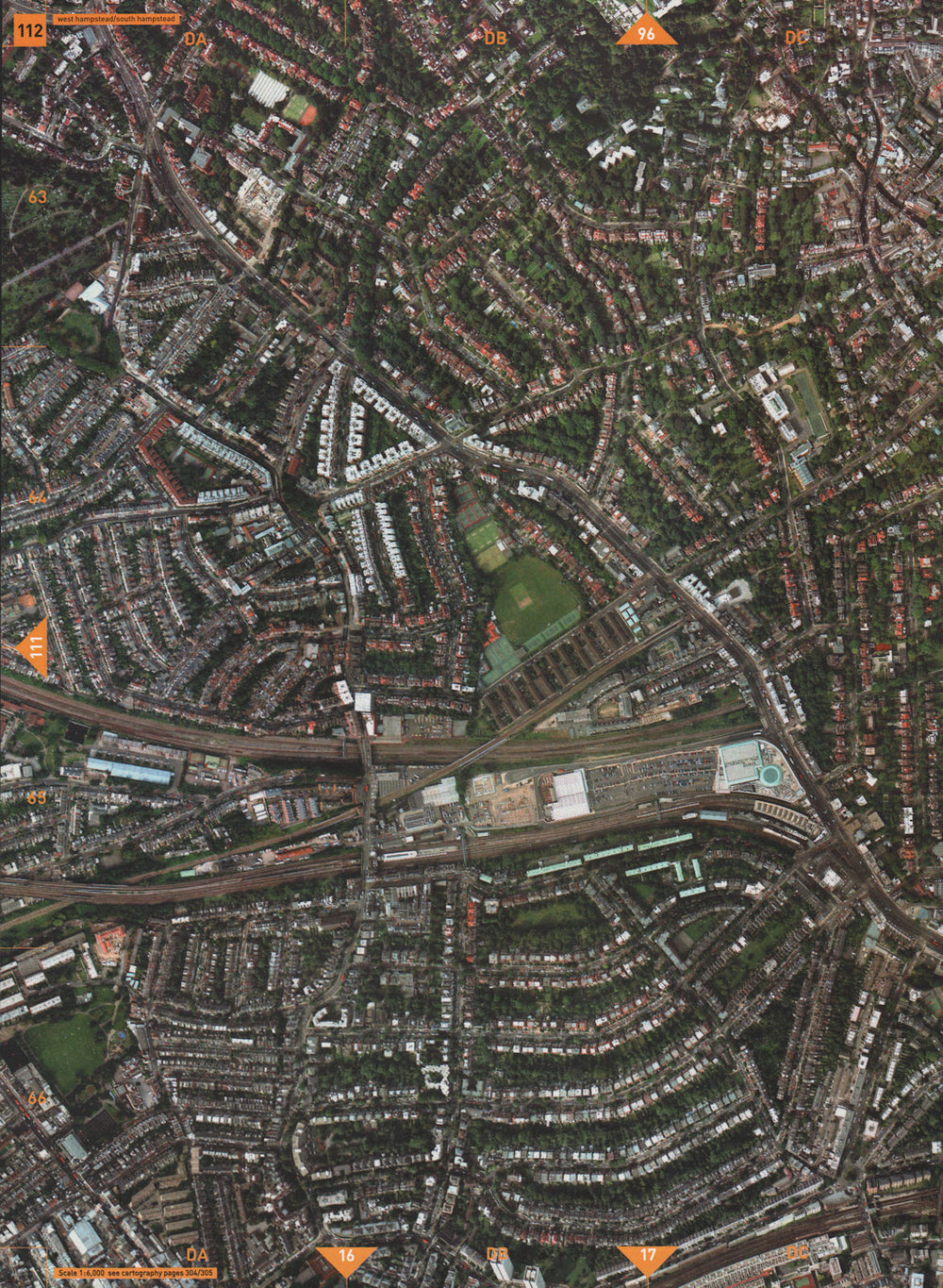WEST HAMPSTEAD NW6 NW3. South Hampstead Finchley Road O2 Centre 2000 old map