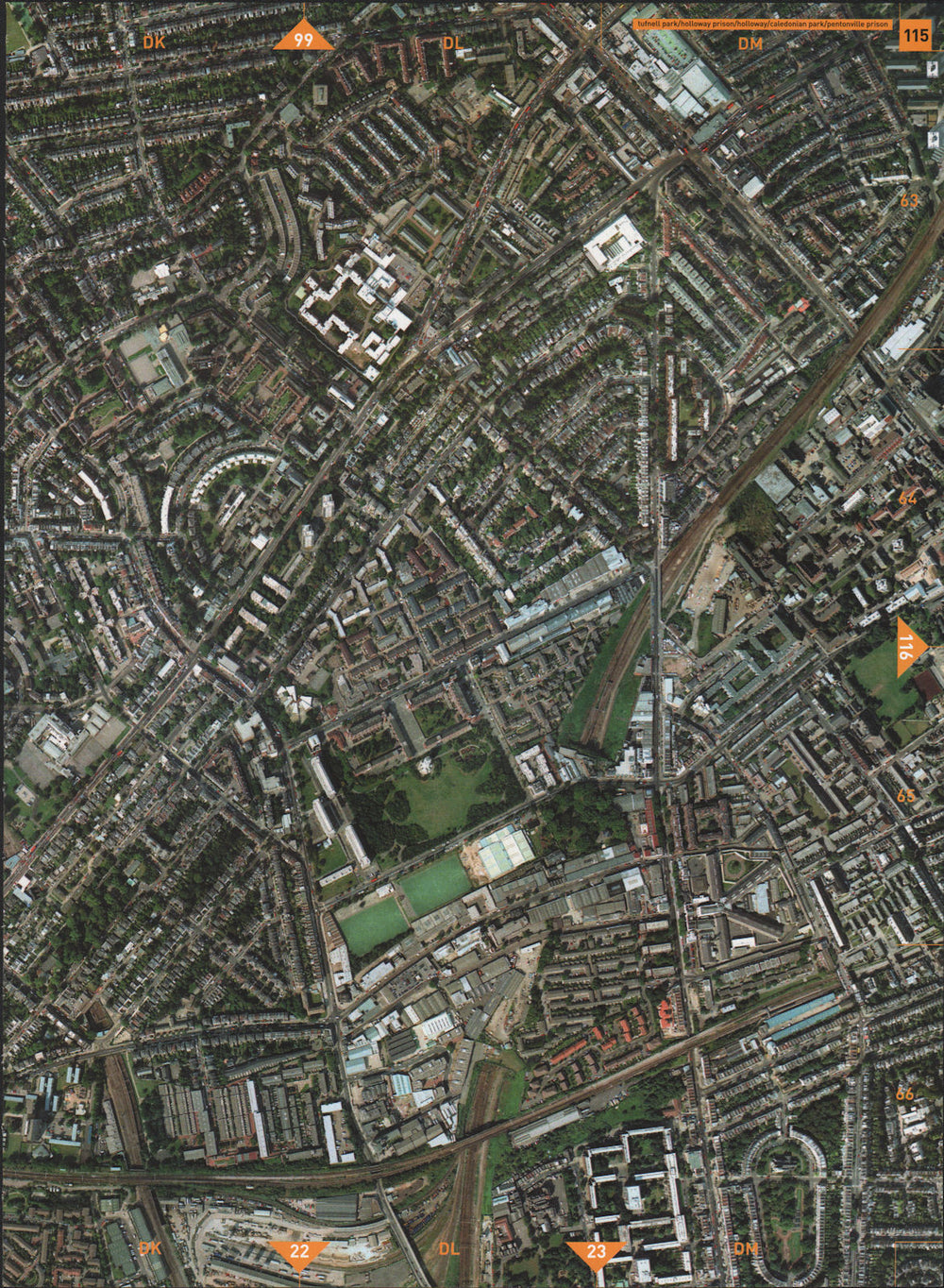 HOLLOWAY N7 NW1. Tufnell Park Caledonian Road Pentonville Barnsbury 2000 map