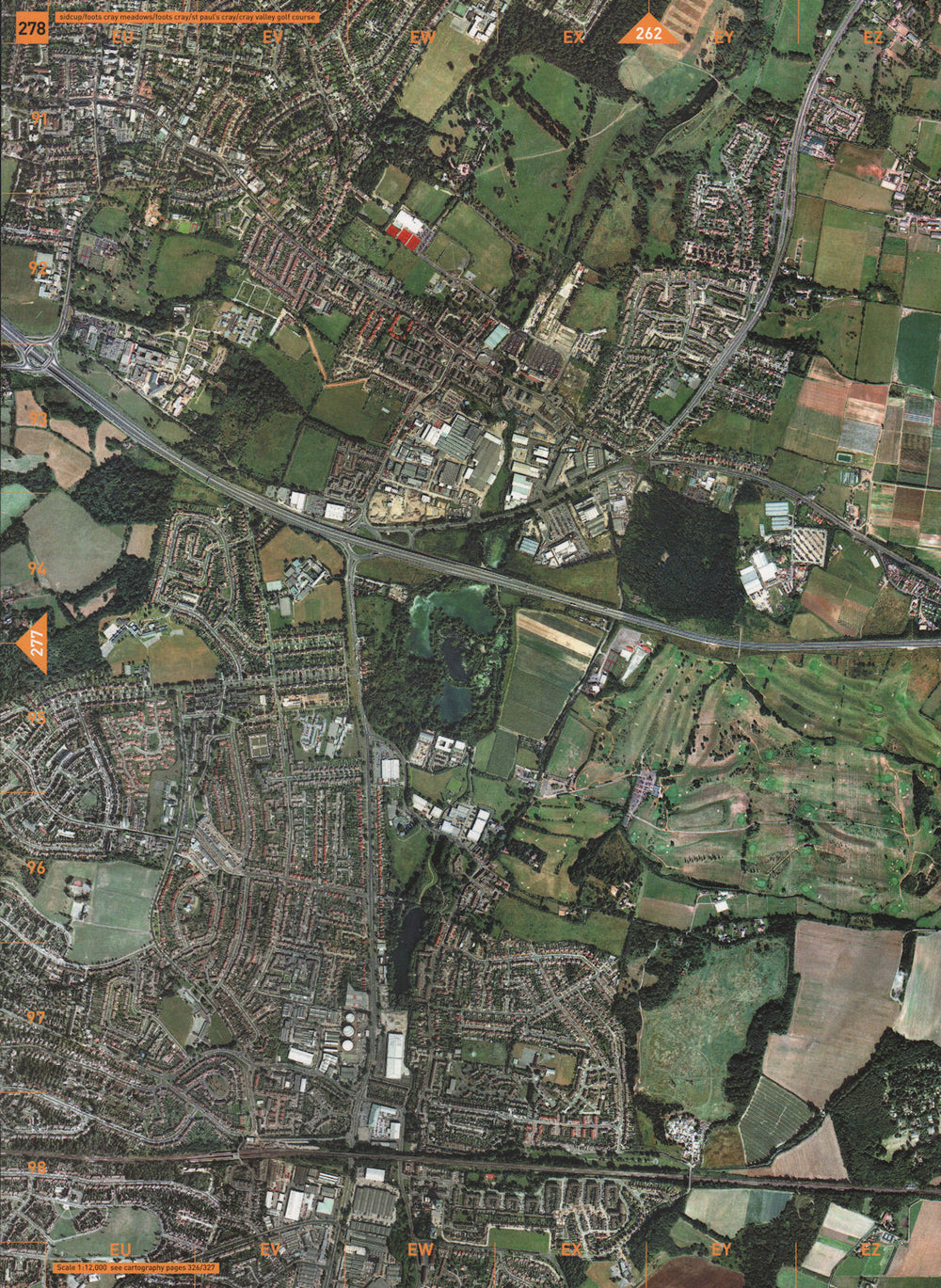 ST PAUL'S CRAY. Sidcup Foots Cray Valley Golf Course 2000 old vintage map