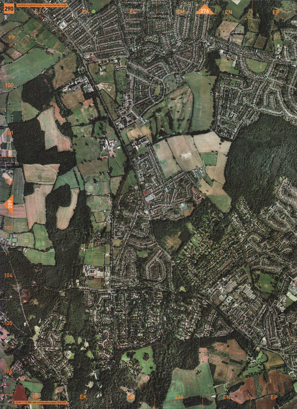 SOUTHBOROUGH. Bromley Common Farnborough 2000 old vintage map plan chart