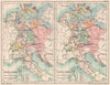 CENT.EUROPE 1795-1803.Basel Lunéville peace Coalition War Imperial Diet 1902 map