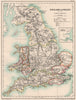 ENGLAND & WALES PRE-NORMAN CONQUEST. Celtic & Latin names. Sees 1902 old map
