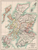 MEDIEVAL SCOTLAND. Ecclesiastical divisions. Columbian Church < 700AD 1902 map