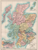 SCOTLAND C1600. 17th century. Shire of Orknay. Inset Edinburgh 1902 old map