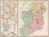 IRELAND 1541-1641.Plantations Settlements.Parliamentary representation 1902 map