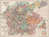 MEDIEVAL GERMANY. Rudolf Habsburg-Maximilian 1273-1492. Charles Bold 1902 map