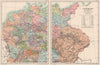 GERMANY. during the Reformation & the thirty years' war 1902 old antique map