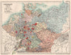 GERMANY 1648-1795. 17th and 18th century Germany 1902 old antique map chart