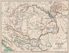 HUNGARY 998-1382. inset Ecclesiastical divisions c1200 1902 old antique map