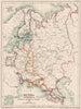 ROMANOV RUSSIA. Imperial growth from accession in 1613 1902 old antique map