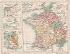 14-15C FRANCE. 1429. Marches Calais Edward 3 1346; Peace Brétigny 1360 1902 map