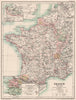 FRANCE 1600-1790. Louis XIV acquisition. < 1789 divisions 1902 old antique map