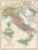 ITALY C1000-1067. inset Italy from c850-1000 & Saracen Sicily 1902 old map