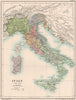 ITALY C1060-1167. 12th century Italy 1902 old antique vintage map plan chart