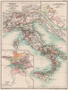 ITALY 12TH-15TH CENTURIES. Ecclesiastical divisions. Roman Bishoprics 1902 map