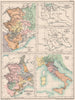 SAVOY 1418-1748. & Quadrilateral campaigns; Magenta Campaign Italy 1859 1902 map