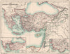 EASTERN PATRIARCHATES C750.Constantinople(Istanbul)Antioch Alexandria 1902 map