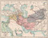 WESTERN ASIA 970-1070 AD. under the Mohammadan Muslim Dynasties 1902 old map
