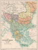 OTTOMAN EMPIRE 1356-1897. Greece Bulgaria Servia Rumania Bosnia 1902 old map