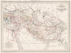 ALEXANDER THE GREAT'S EMPIRE.Empire d'Alexandre.Middle East.MALTE-BRUN c1846 map