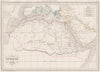 ANCIENT AFRICA. Afrique ancienne. Mediterranean. MALTE-BRUN c1846 old map