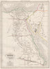 ANCIENT EGYPT. Egypt ancienne. Original outline colour. MALTE-BRUN c1846 map