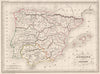 ANCIENT IBERIA/SPAIN. Espagne ancienne. Lusitania. MALTE-BRUN c1846 old map