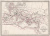ROMAN EMPIRE. Empire Romain. Under Constantine & Trajan. MALTE-BRUN c1846 map