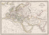 WORLD IN 9TH CENTURY. Géographie du Moyen age. Middle ages.MALTE-BRUN c1846 map