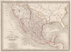 MEXICO États-Unis de Mexique inc.Texas California.MALTE-BRUN c1846 old map