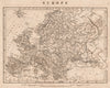 EUROPE. Map of Europe. Original outline colour. ARROWSMITH 1828 old