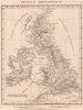 BRITISH ISLES ANCIENT. Insulae Britannicae. Roman roads. ARROWSMITH 1828 map