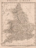 ENGLAND AND WALES. Counties & towns. ARROWSMITH 1828 old antique map chart
