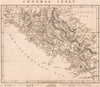 CENTRAL ITALY. Papal States. Naples. ARROWSMITH 1828 old antique map chart