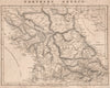 NORTHERN GREECE. Macedonia Albania Thessaly Livadia Corfu Cephallonia 1828 map
