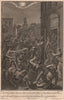 BIBLE. Genesis 19.11 They smote the men at the door with blindness 1752 print